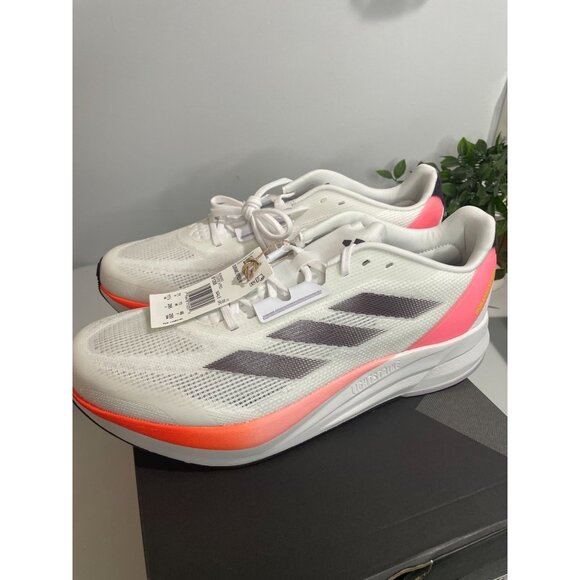 Adidas Duramo Speed M Mens Running Shoes 11.5 White&Pink Lightweight Mesh Upper - Picture 5 of 11